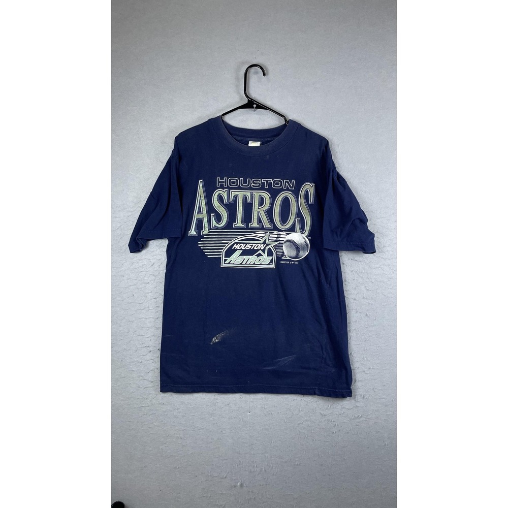 Vintage Houston Astros‎ Shirt Mens Large Navy Blue MLB Baseball 1990s Graphic